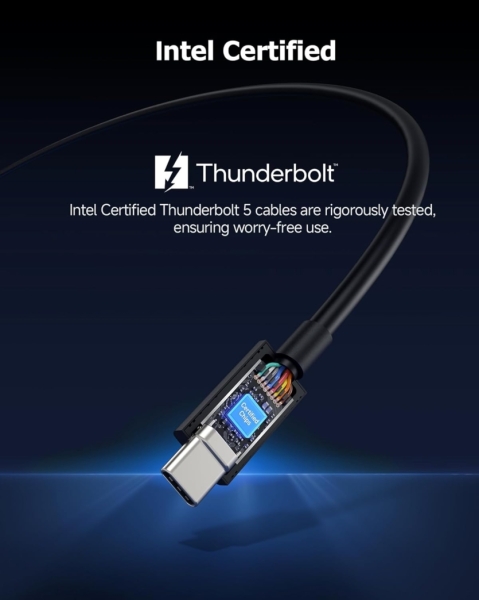 
Cable Matters представила перший кабель Thunderbolt 5 за $23 — працює як USB4 або TB 4 поки немає пристроїв 