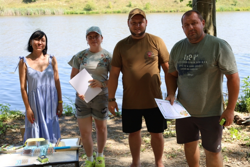 У День рибака у Жмеринці влаштували змагання з риболовлі для військовослужбовців і їх родин