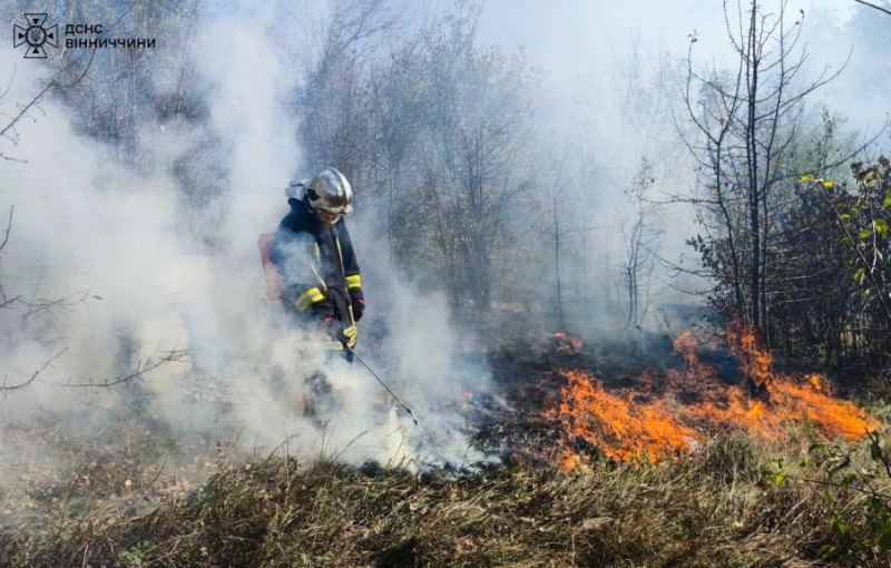 На Вінниччині вчора сталася 21 пожежа