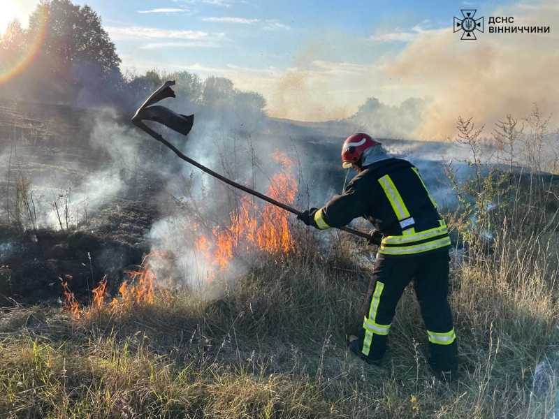 На Вінниччині вчора сталася 21 пожежа